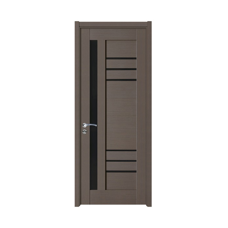 Темно -серая аккуратная дверь панели